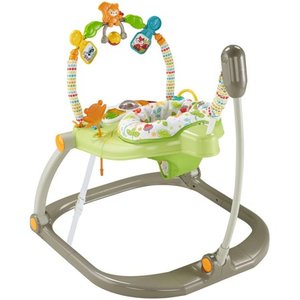 lot 13330 image: Fisher-Price Woodland Friends SpaceSaver Jumperoo with Lights & Sounds
