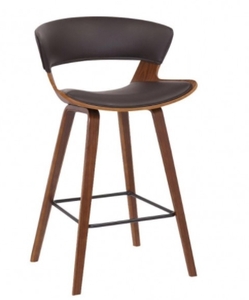 lot 13138 image: Armen Living - Jagger Barstool - CreamWalnut
