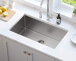 lot 13360 image: Finger Radius Under Mount Single Bowl Kitchen Sink