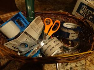 lot 33074 image: Office supplies tape scissors & misc.