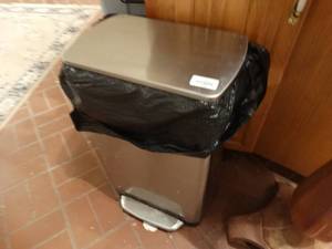 lot 33095 image: Stainless steel trash can