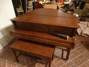 lot 33103 image: George Steck Duo-Art baby grand player piano w bench