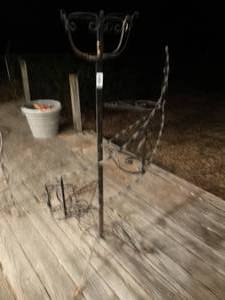 lot 33135 image: Black metal plant stand