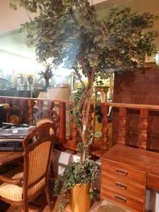 lot 33189 image: Very large faux tree in planter