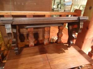 lot 33192 image: Dark wood wall shelf