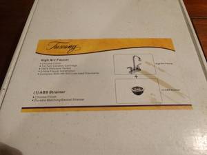 lot 33199 image: Tuscany high arc faucet set in box