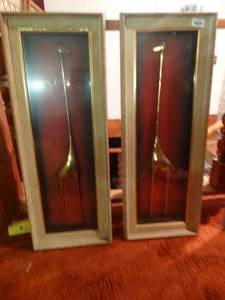 lot 33206 image: 2 framed giraffe shadow boxes