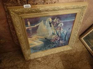 lot 33314 image: Vintage framed wall art