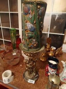 lot 33345 image: Lg candle holder w candle