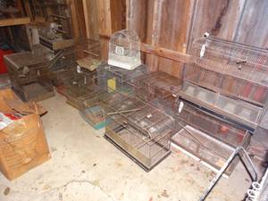 lot 33396 image: Huge lot of various bird cages