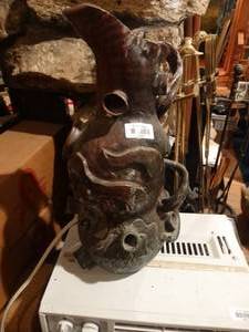 lot 33443 image: Lg custom made pottery pitcher