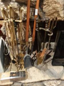 lot 33445 image: 2 sets of fireplace tools