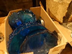 lot 33474 image: Assorted blue glass
