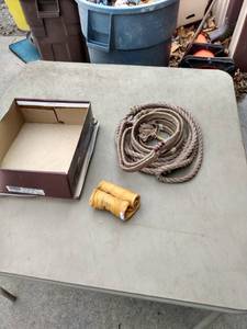 lot 4453 image: bull riders rope and glove