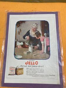 lot 7300 image: Advertising print for Jell-O 1922