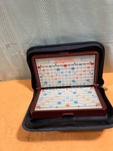 lot 7301 image: Scrabble game in zipper case. 8 12 inches wide