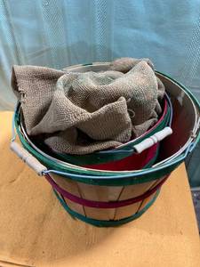 lot 7303 image: 2 baskets and A gunny sack