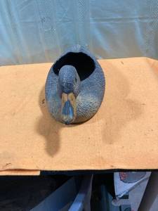 lot 7304 image: Duck decoy made into a planter 17 inches long