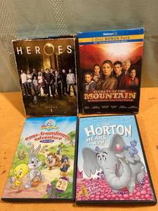 lot 7331 image: 4 DVDs. TVs season one of heroes two cartoons and one bonus back the secret of the mountain