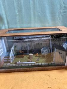 lot 7349 image: Miniature porch with accessories some repairs needed