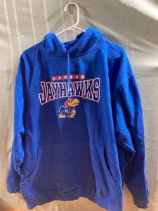 lot 7380 image: can you Jayhawk sweatshirt XXL