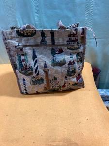 lot 7404 image: lighthouse purse 12 inches across 5 inches wide 11 12 deep