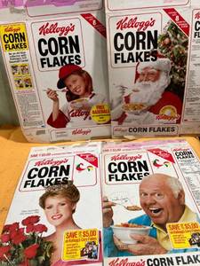 lot 7433 image: Kellogg��s cornflakes boxes from 1982 and 1984
