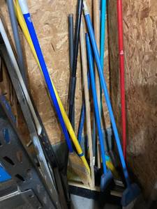 lot 7437 image: Assortment of brooms