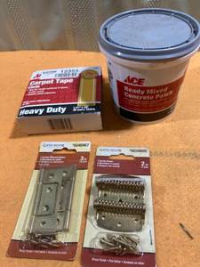 lot 7462 image: New ready mix concrete patch, carpet tape cloth heavy duty, to surface mount hinges, to spring hinges