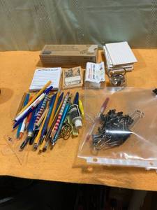 lot 7464 image: Office supplies etc pens untested