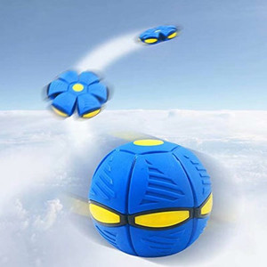 lot 3377 image: Magic UFO Ball Deformed Flying Saucer Ball Vent Ball Frisbee Deformed Ball Parent-Child Toys Beach Games Outdoor Sports Gift (Blue