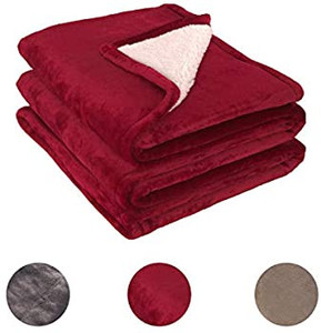 lot 3379 image: Electric Heated Throw Blanket , Double Side Flannel Heated Blanket with 3 Heating Levels and Overheating Protection System (Red White