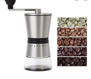 lot 3388 image: Precision Manual Coffee Grinders, , Brushed 188 Stainless Steel