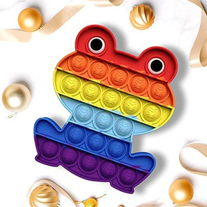 lot 3413 image: Silicone pop Frog Bubble fidgety Squeeze Sensory Toys Children School Supplies Toys Silicone pop Games it Autism Special Needs decompressor Adolescents Adult Extrusion Toy