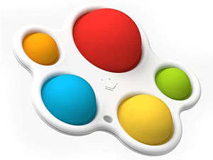 lot 3425 image: Simple Dimple Flippy Fidget Toy for Baby and Toddlers for Ages of 6 Months and Up, Popping it Sensory Fidget Dimple Toys Infant Early Education Toy Varies slightly from stock photo