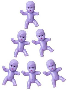 lot 3426 image: Mini Plastic Babies Tiny Babies Bulk for Ice Cube Babies Small King Cake Babies My Water Broke Baby Shower Games Party Favor Decoration Babies (1 200pcs, Purple