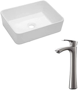 lot 4473 image: Lordear 19x15 Bathroom Vessel Sink and Faucet Combo