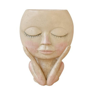 lot 4508 image: Face Portrait Flower Pot Head Planter Pot