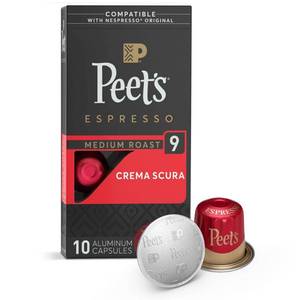 lot 4592 image: Peets Espresso Crema Scura Medium Roast Aluminum Capsules - 10ct1.87oz
