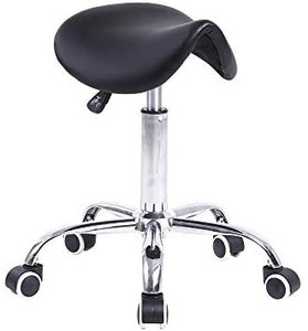 lot 4606 image: KKTONER Rolling Saddle Stool Blue not Black