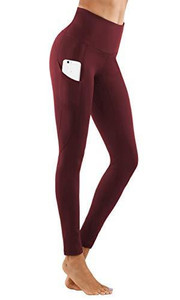 lot 6515 image: Lingswallow Womens XXL Maroon Leggings with Pockets