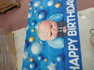 lot 6545 image: Boss Baby Birthday Banner 74�46