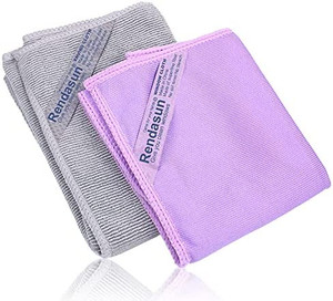 lot 6552 image: Window Cleaning Cloth & Enviro Cloth, Basic Package Window & Enviro Cloth(Grey and Purple Set)