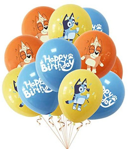 lot 6563 image: 24pcs bluey balloons, bluey theme party supplies, Children��s birthday party balloons