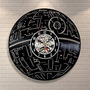 lot 6592 image: La Bella Casa Star Wars - Sympathy Gift Vintage Vinyl Wall Clock Friendship Gift for Boys and Girls