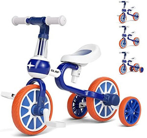 lot 6597 image: GLAF 4-in-1 Tricycles for 1, 2, 3, 4 Year Old Kids, Boys and Girls Tricycle, Baby Tricycle 2-4 Years Old, 3 Wheel Tricycle, First Bike