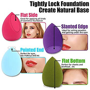 lot 8054 image: NERIA BEAUTY MAKEYP SPONGE WITH STAND 4 SPONGES