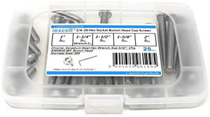 lot 8072 image: iexcell 14 hex socket button head cap screws 30 pc