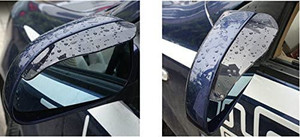 lot 8092 image: Car Rear View Mirror, 2 Pieces Car Rain Glasses, 6.5 X 2.2 Inch, Black Color, Flexible, Carbon Fiber, Rear View Rearview Mirror for Most Cars and Trucks (Black