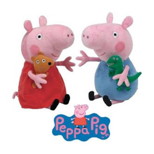 lot 3444 image: Ty Beanie Babies - Peppa Pig Plush & George Plush Set of 4 bonus includes mom and dad